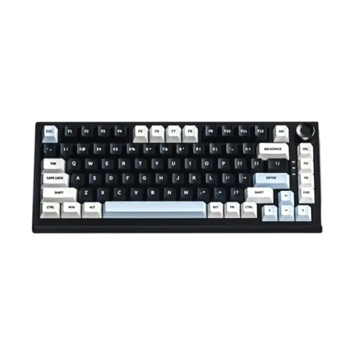 PC Power THOCK 81 Tri-Mode Wireless Mechanical Keyboard (Keycap Black, White, Gray) Green Apple Axis Switch
