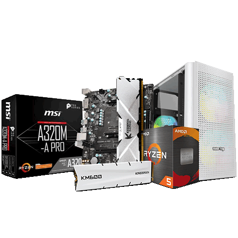 Ryzen 5 5600G, MSI A320M-A Pro Motherboard, 256Gb SSD, 8GB