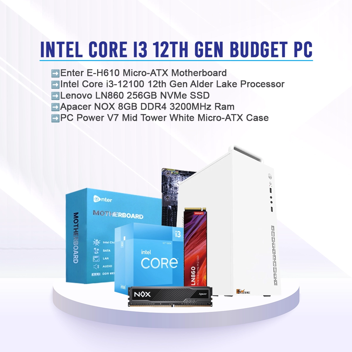 intel core i3 12th gen budget pc
