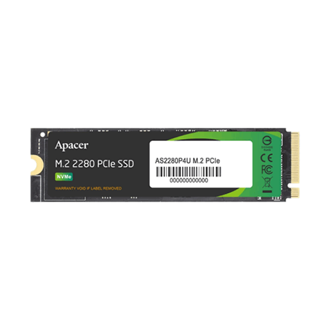 APACER AS2280P4U 256GB PCIe Gen3 X4 Internal SSD