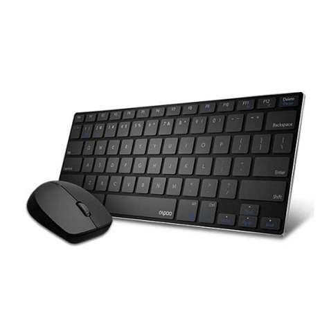 Rapoo 9000M Multi-mode Wireless slim Keyboard & Mouse Combo