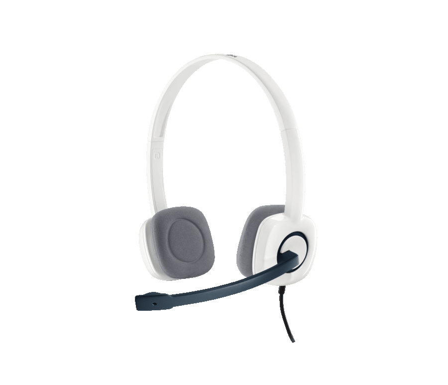 LOGITECH H150 WIRED DUAL PLUG WHITE COLOR HEADPHONE