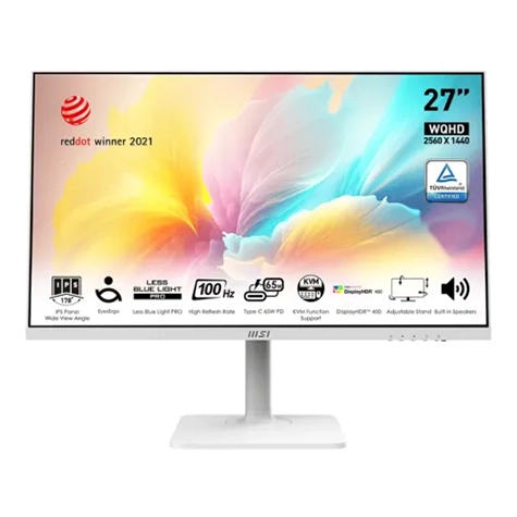 MSI Modern MD272QXPW 27 Inch 1MS 100Hz IPS WQHD Monitor